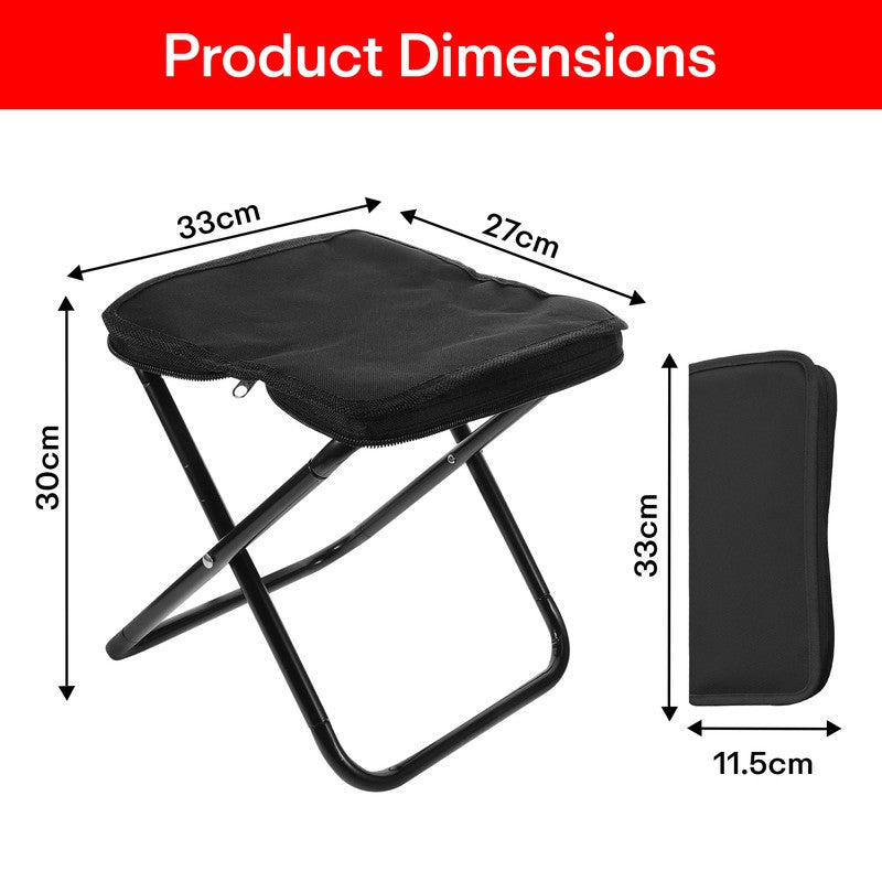 Rioware Fold Ease Steel Accent Stool - Black media 10