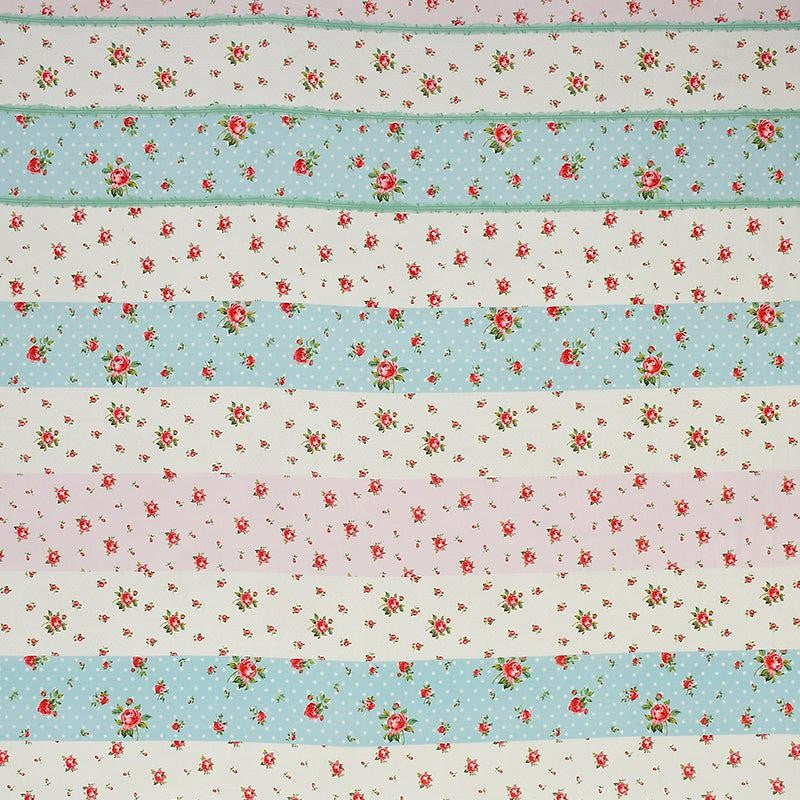 Safro Floral Microfiber Bedsheet (White & Blue) - 130 GSM media 5