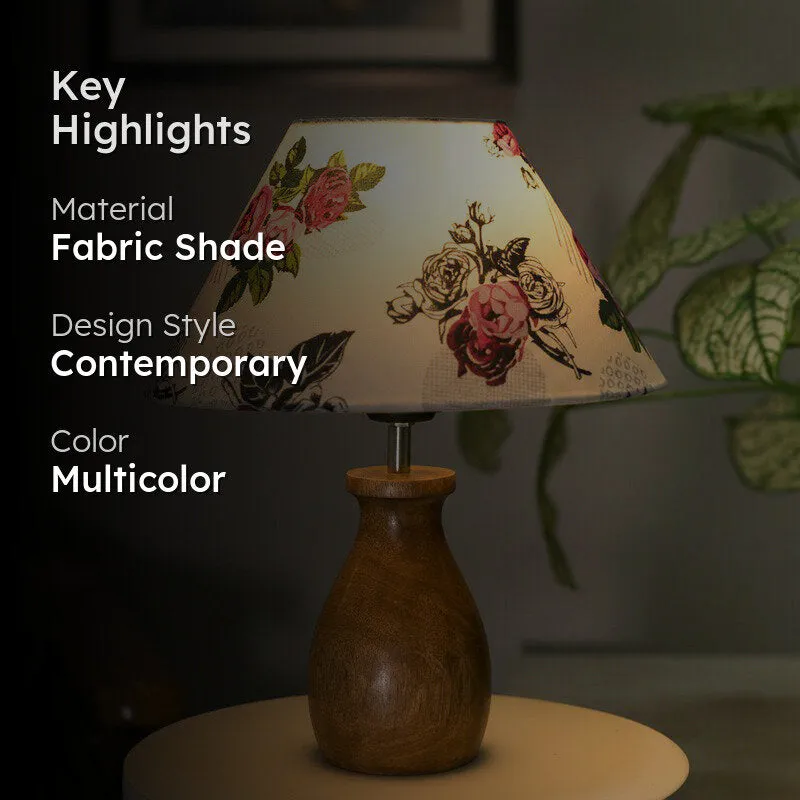 Blossom Dovel Pot Fabric Table Lamp - Multicolor media 2
