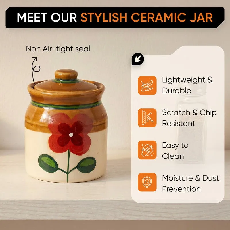 Achaari Ceramic Jar with Stand - Five Piece Set media 7
