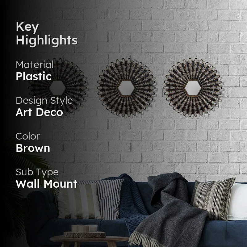 Madisaa Decorative Wall Mirror - Set Of Three media 2