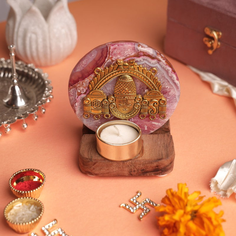 Luminous Charm Lord Venkateshwara Tealight Candle Holder