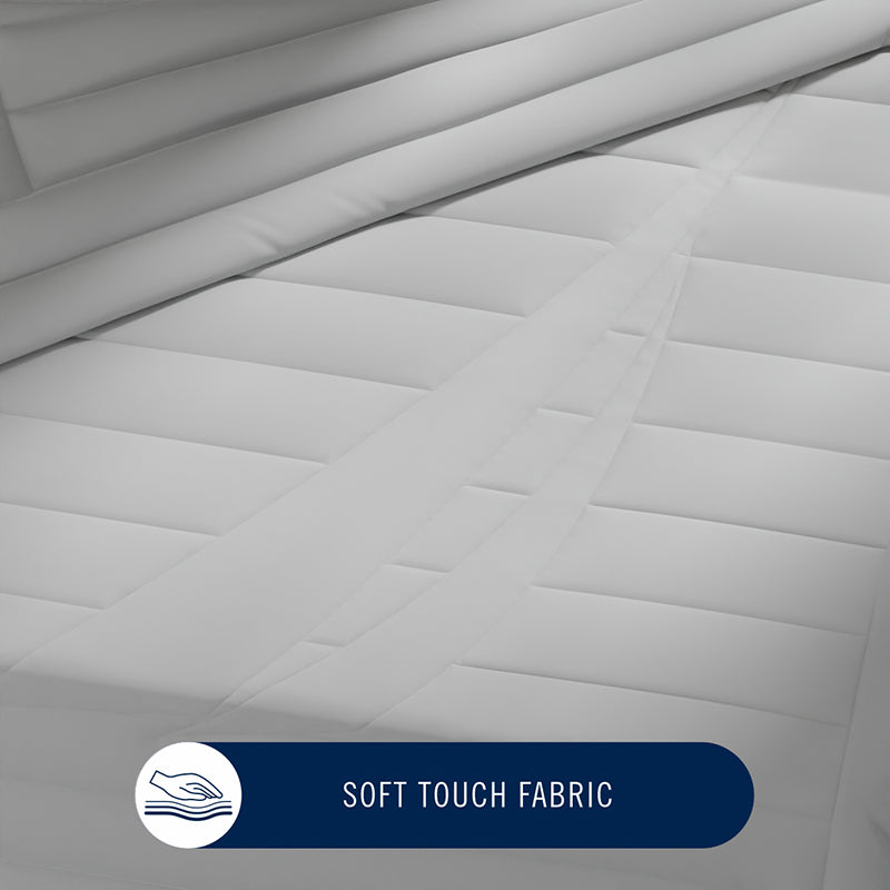 Nautica Ciel Luxe Solid Microfiber Comforter (Grey) - 110 GSM media 3