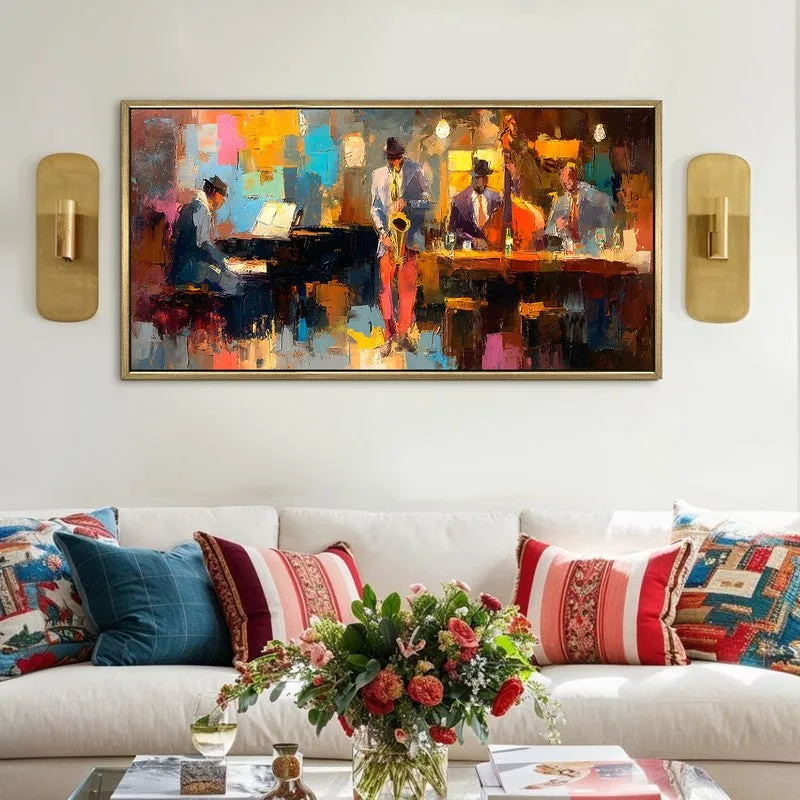 Rhythm Line Canvas Wall Painting With Frame media 1