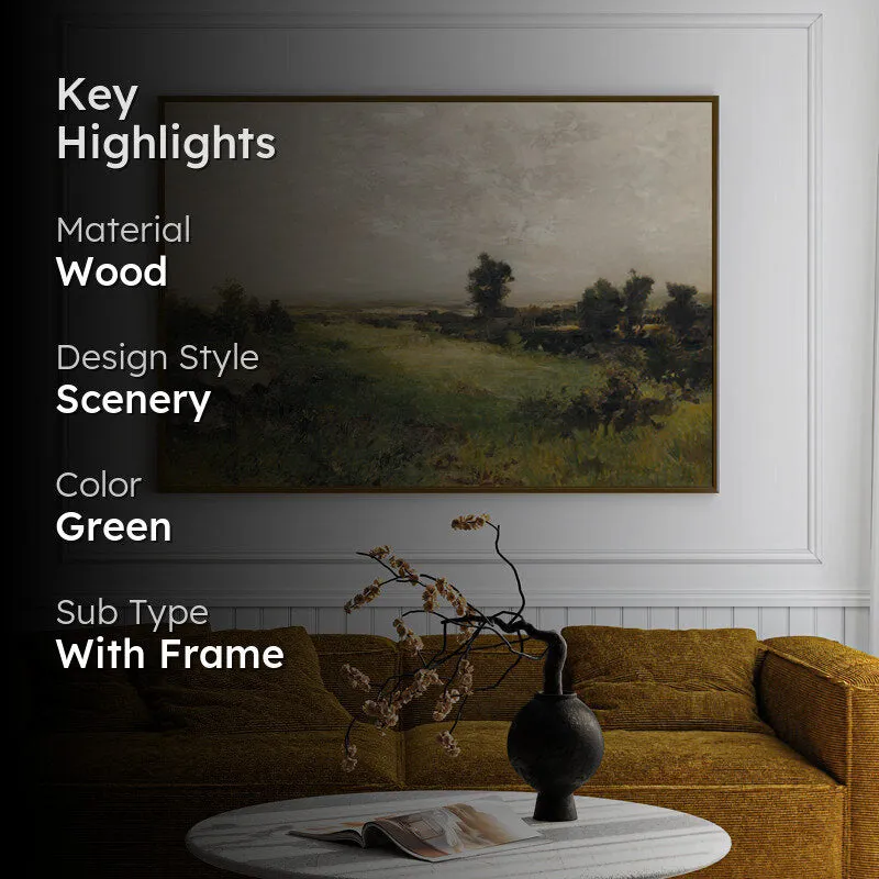 Fairytale Meadow Wood Wall Art With Frame - Black media 2