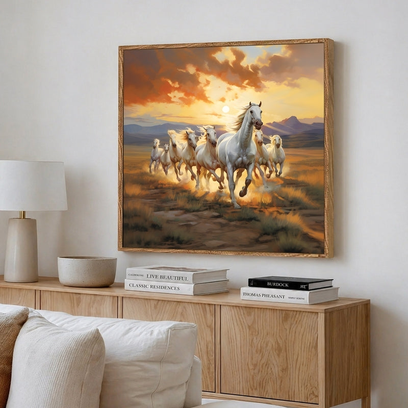 SevenHorses Canvas Wall Art With Frame media 5