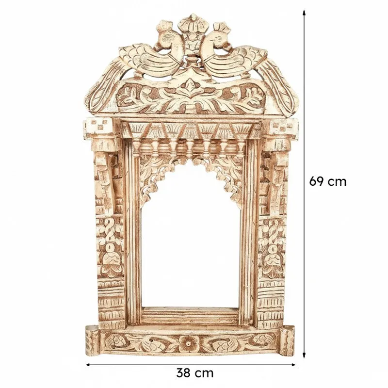 Mayoor Jharokha Wooden Wall Accent media 5