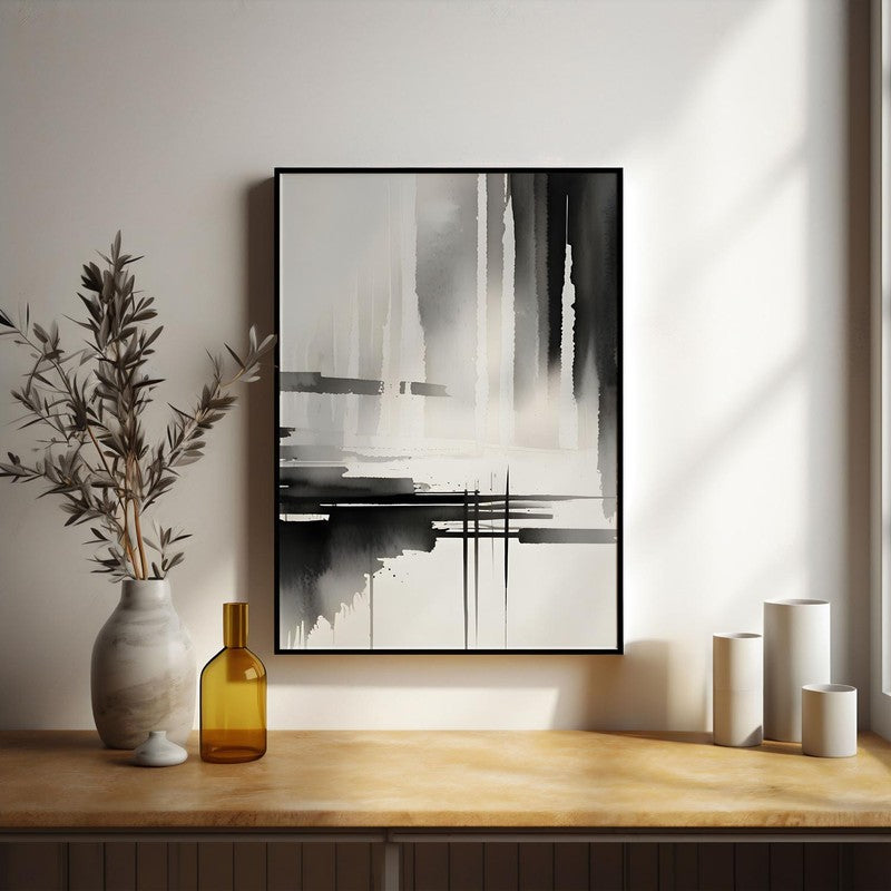 Ink Migration Framed Canvas Wall Painting media 5