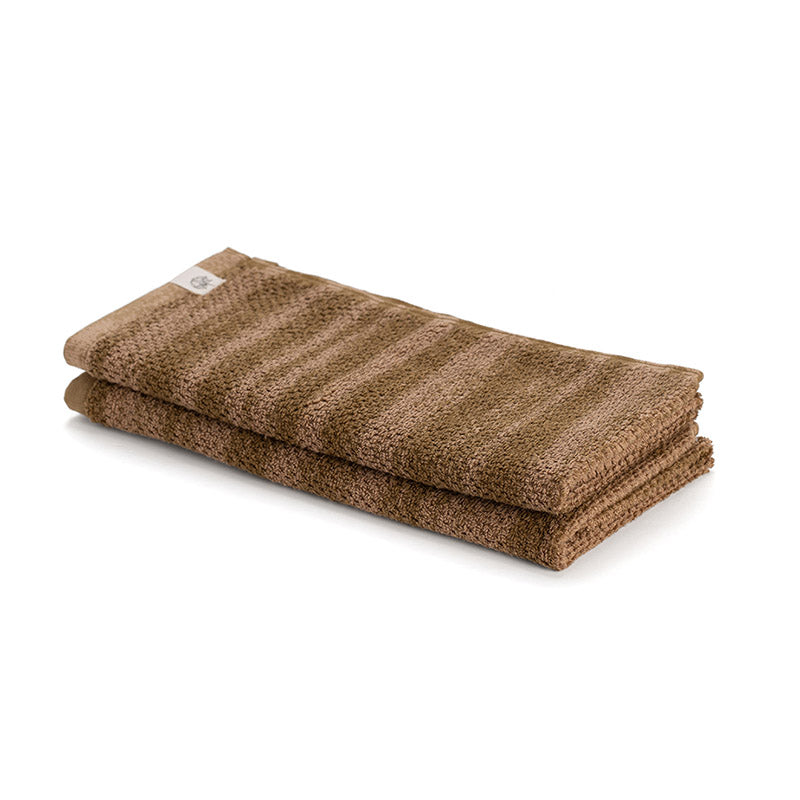Sunscreen Terry Cotton Hand Towel (Brown) - Set Of Two media 4