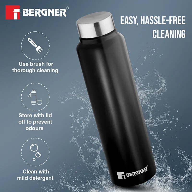 Bergner Aqua Lock Leakproof Stainless Steel Bottle (Black) - 1000 mL media 7