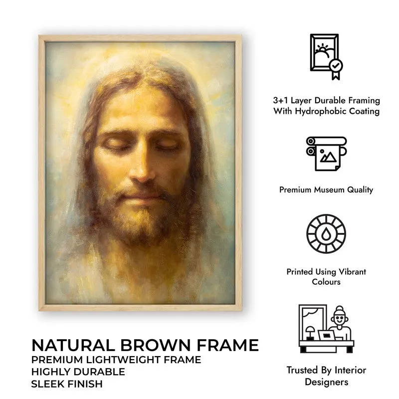 Anointed Beauty Archival Paper Wall Painting With Brown Frame media 7