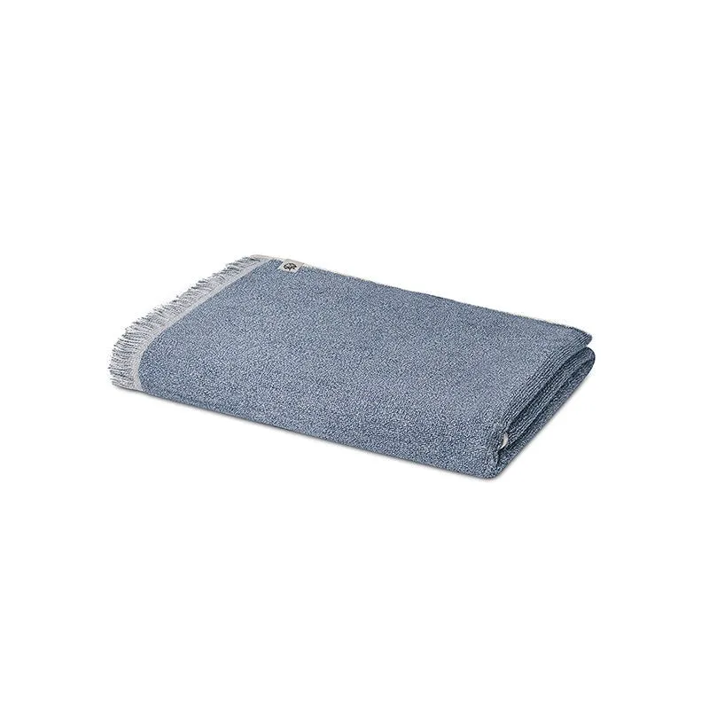 Melange Terry Cotton Bath Towel - Indigo media 3