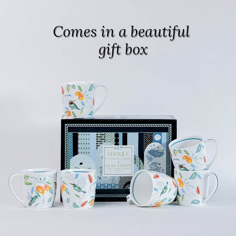 Magique: Mango Paradise Summer Fine China Cup (200 mL Each) - Set of Six media 4