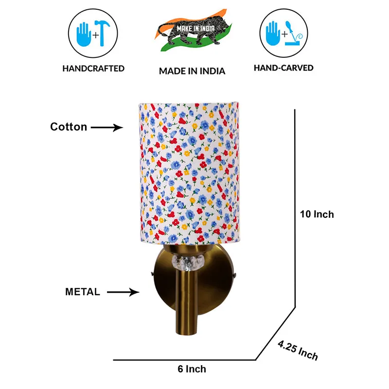 Tiny Fleur Cylindrical Steel & Cotton Wall Lamp media 6