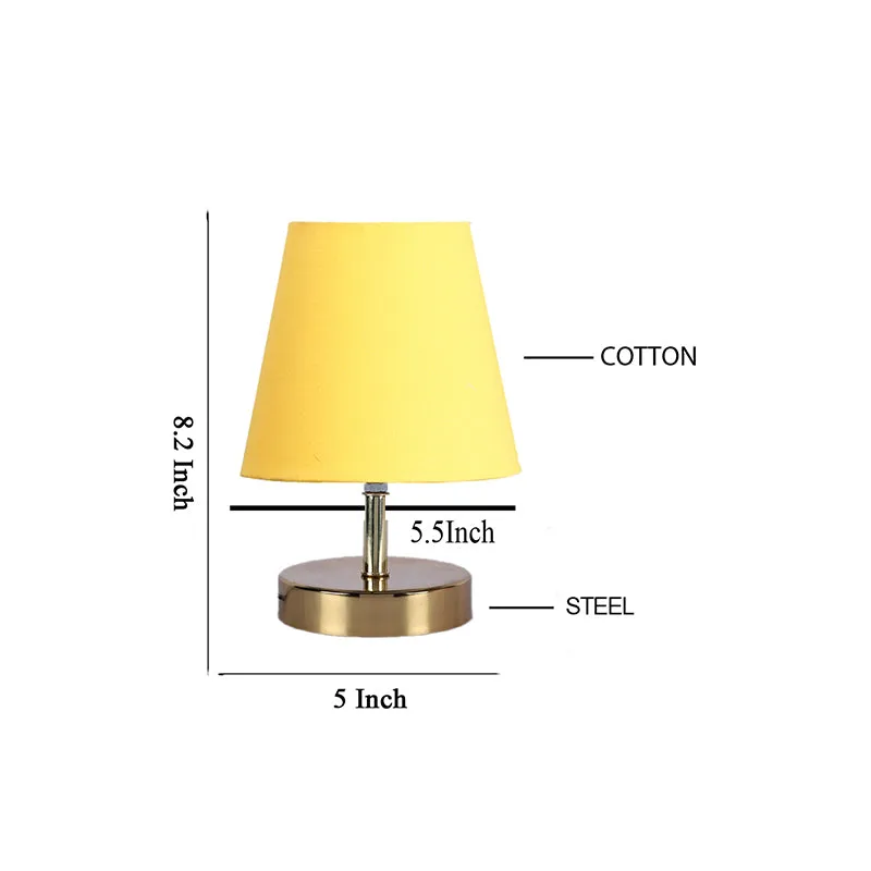 Alba Fabric Table Lamp - Yellow,Gold media 4