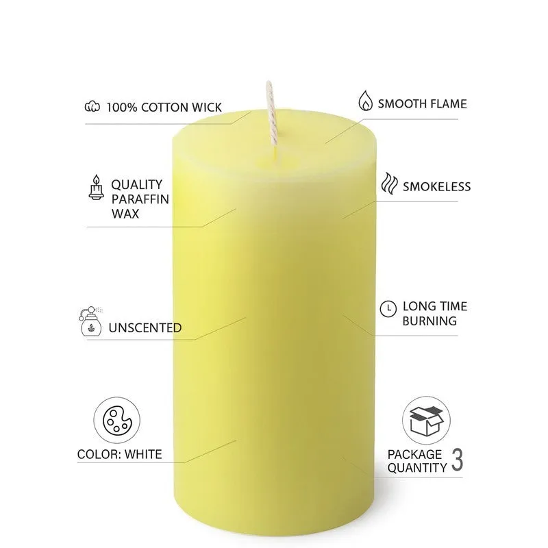 AuraFlame Designer Wax Candle (Yellow) - Set Of Three media 8