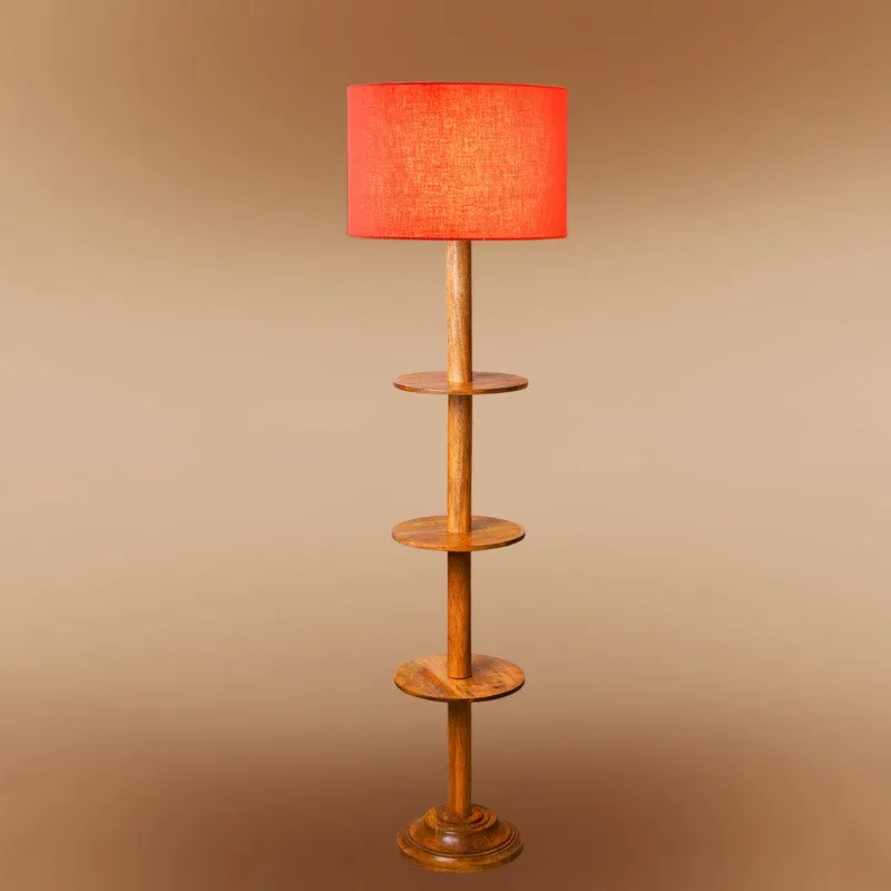 LumiCrate Tower Wooden Floor Lamp - Orange media 6