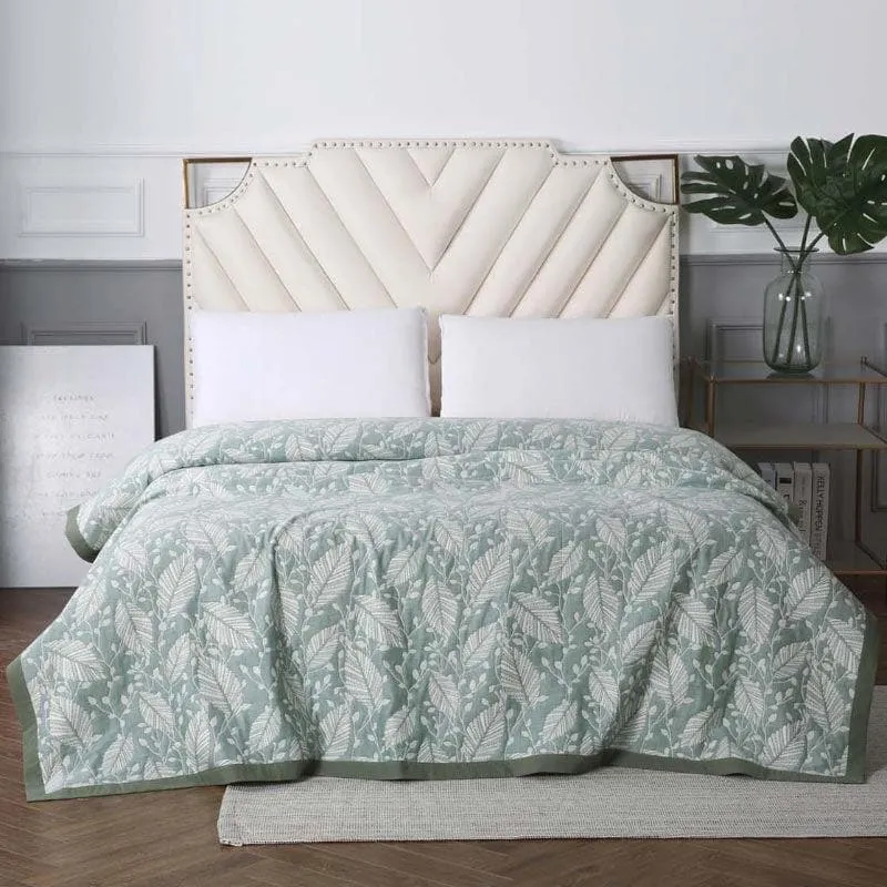 Suki Leafy Cotton Bedcover media 3