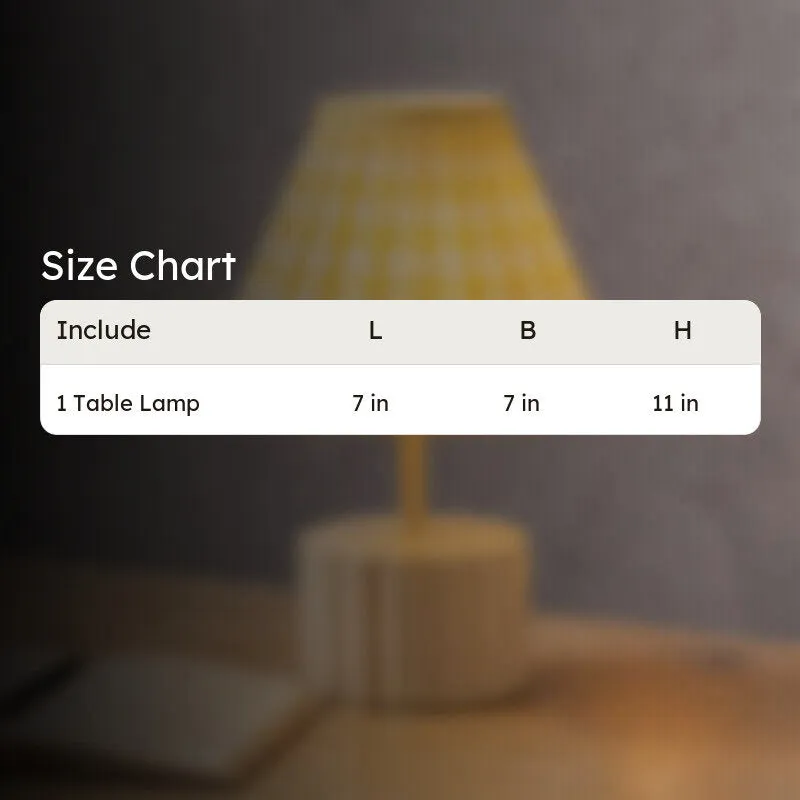 Landon Vista Cotton Table Lamp - Yellow media 9