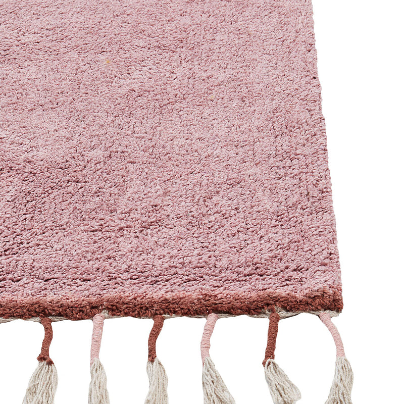 Serene Soft Tufted Cotton Area Rug - Mauve media 4