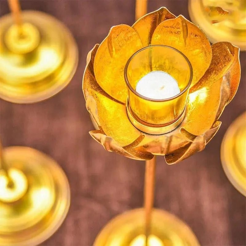 Lotus Pedestal Candle Holder - Set Of Three media 6