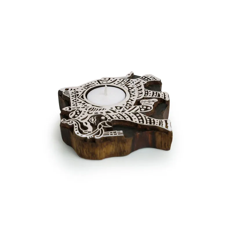 Regal Lumina Handcarved Tealight Candle Holder - Set Of Two media 3
