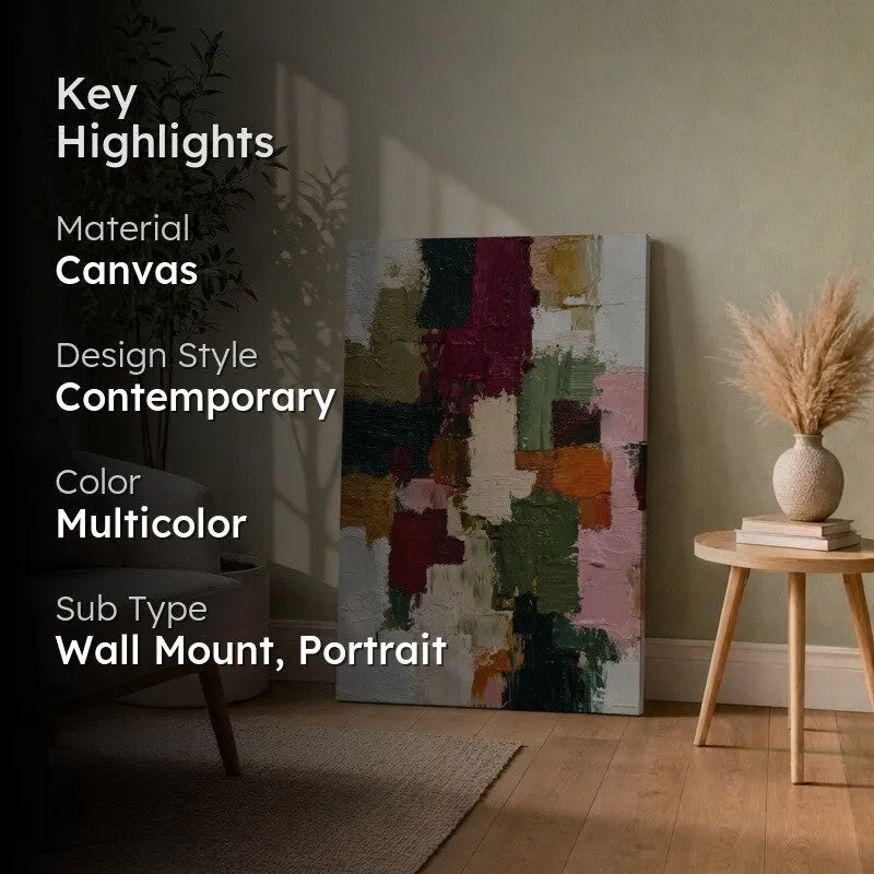 Intersecting Tones Abstract Canvas Wall Art media 2