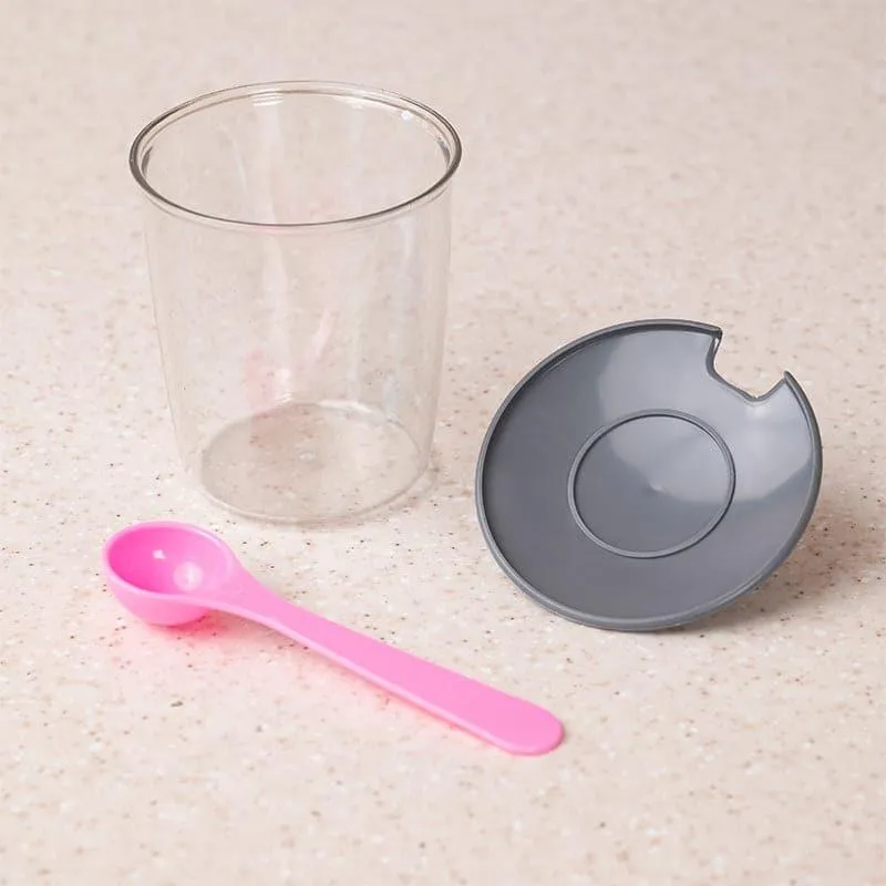 Jini Pink Masala Jar With Spoon (300 ML) - Set Of Seven media 4