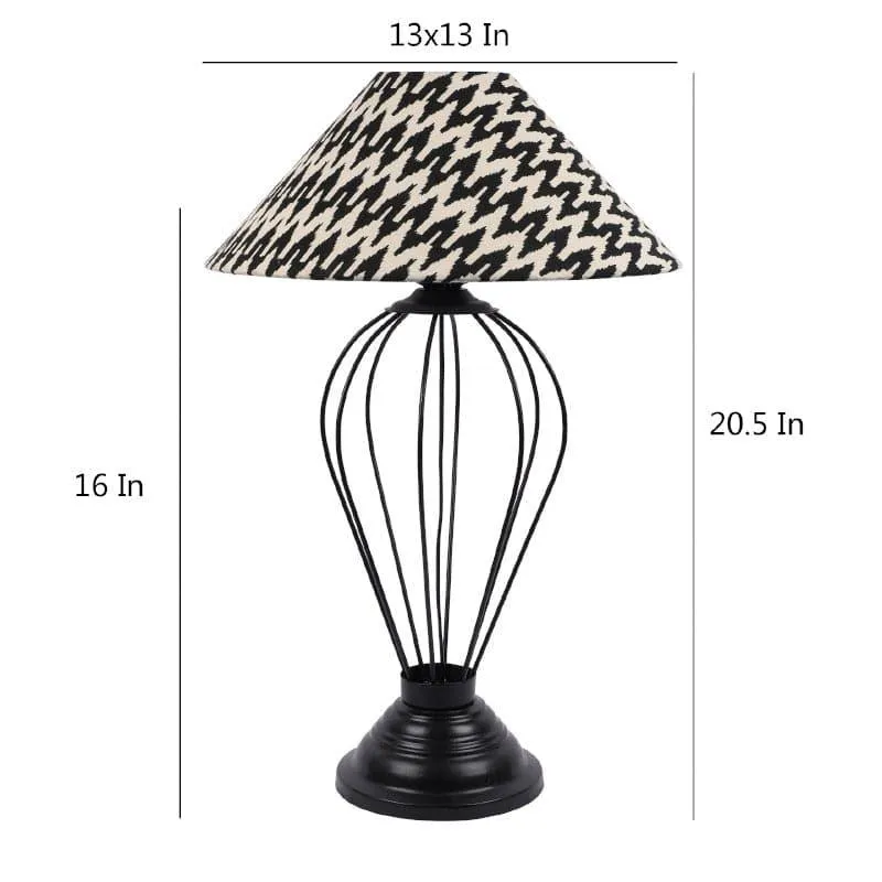 Chevronic Maximus Fabric Table Lamp - Black,White media 5