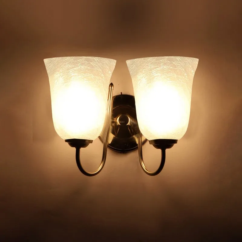 Crystal Bloom Steel Base Glass Wall Lamp media 8