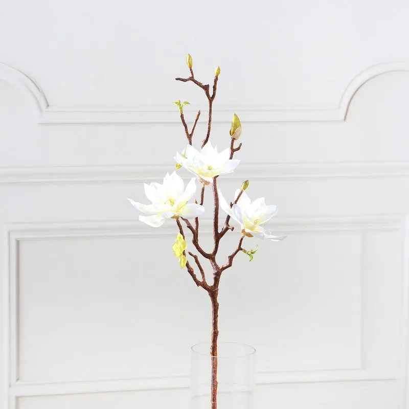 Magnolia Meadow Artificial Flower Stem - White media 4