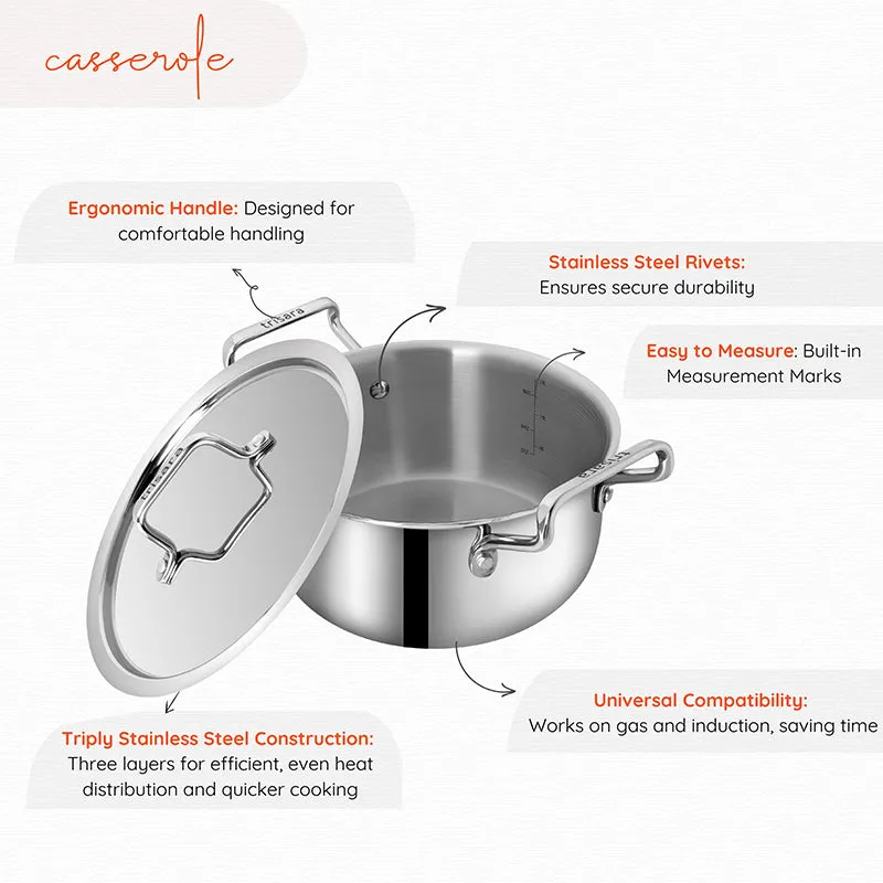 Core Craft Triply Cooking Pot With Lid - 3000 mL/9 Inch media 4