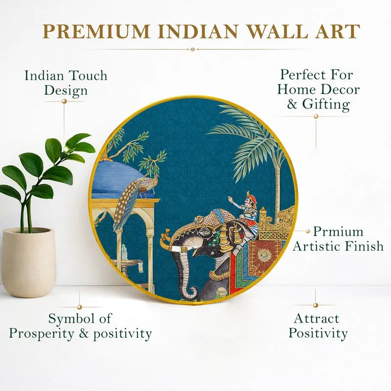 Royal Elephant Scene Paper Wall Art media 6
