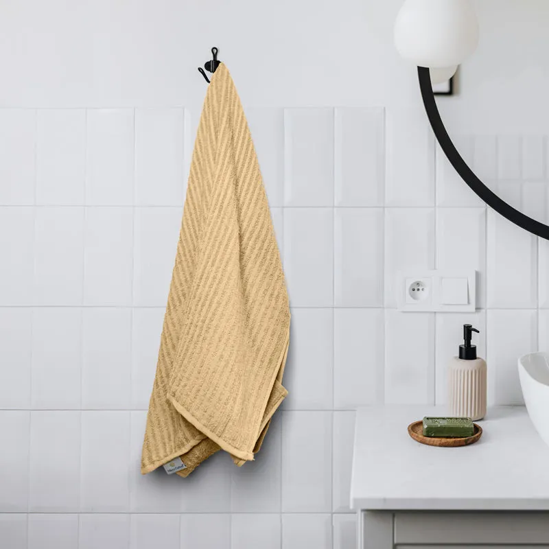 Micro Cotton LuxeDry Striped Bath Towel - Brown media 1