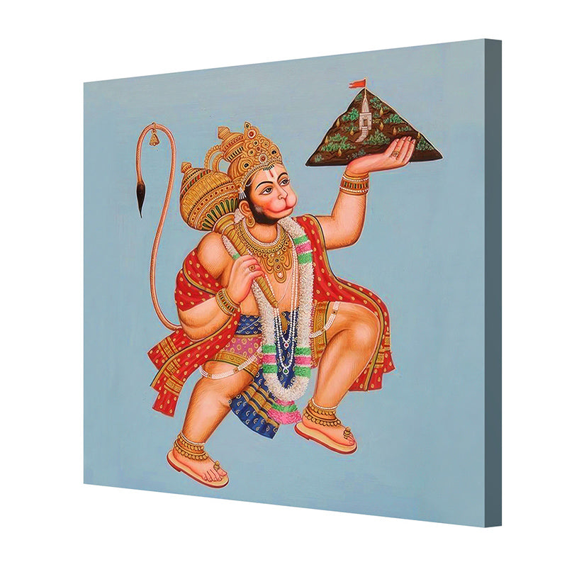 Mahabali Anjaneya Poly Canvas Wall Painting media 5