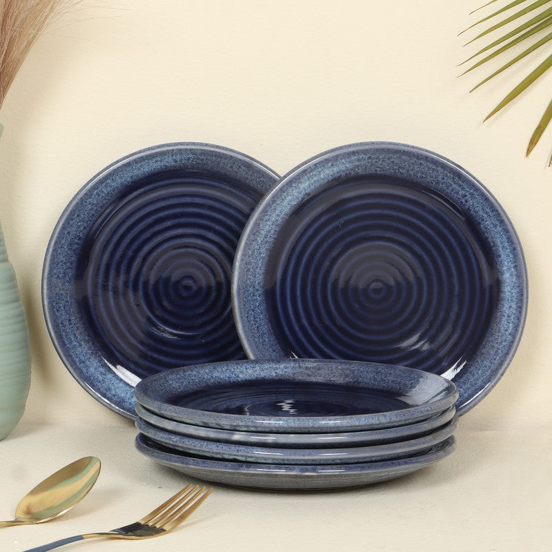 Ceramic Quarter Plate (Dark Blue) - Set Of Six