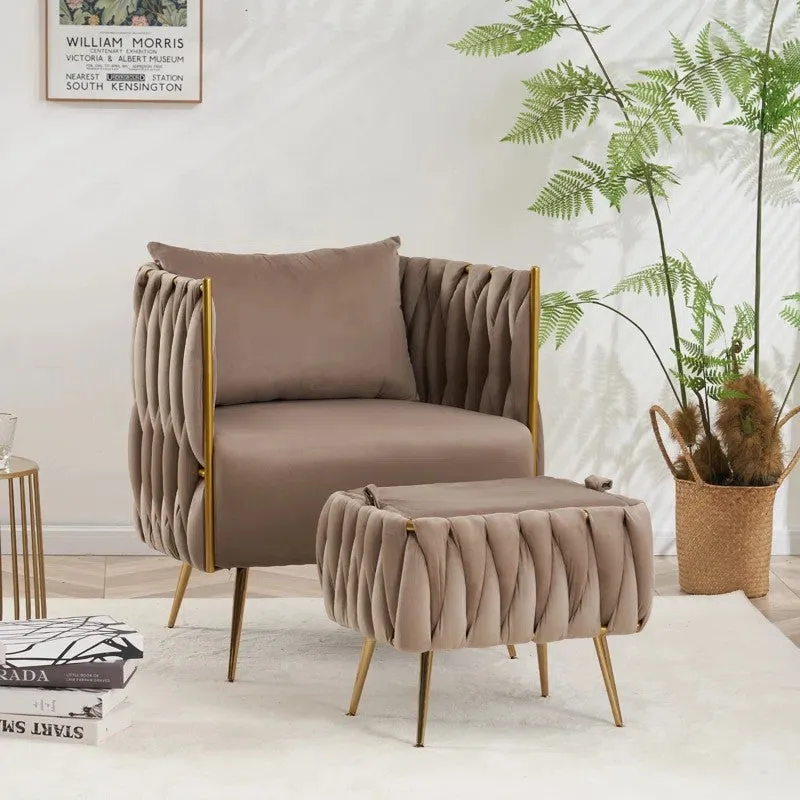 Dreamix Metal Accent Chair (Brown) - Two Piece Set media 3