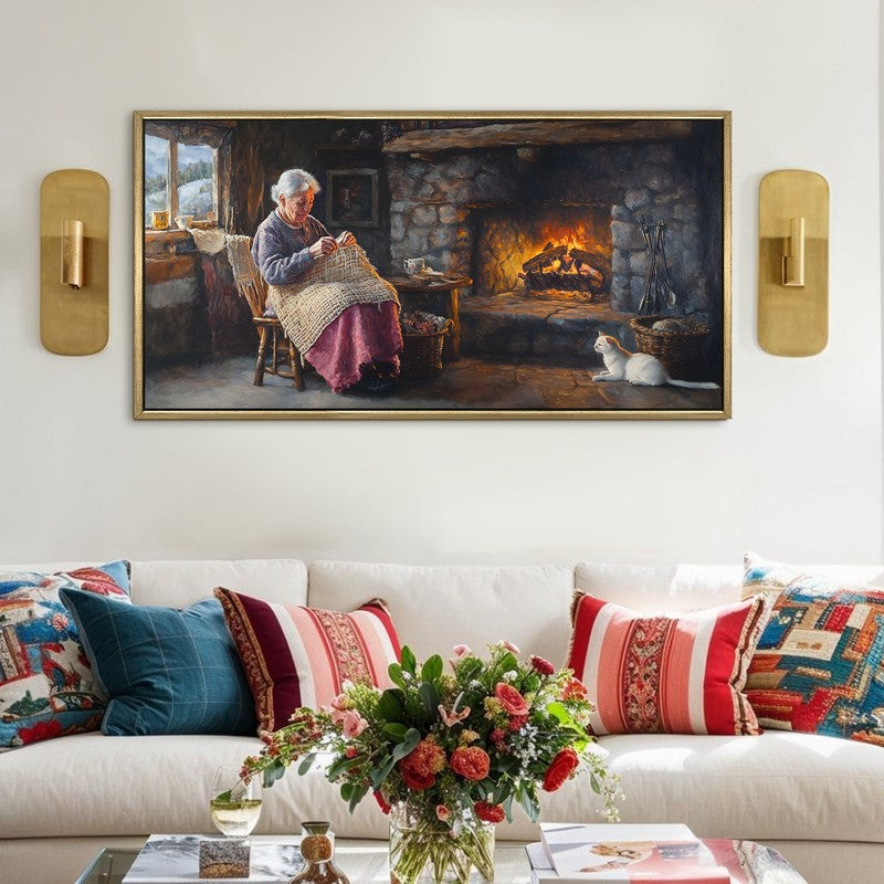 Hushfire Canvas Wall Painting With Frame