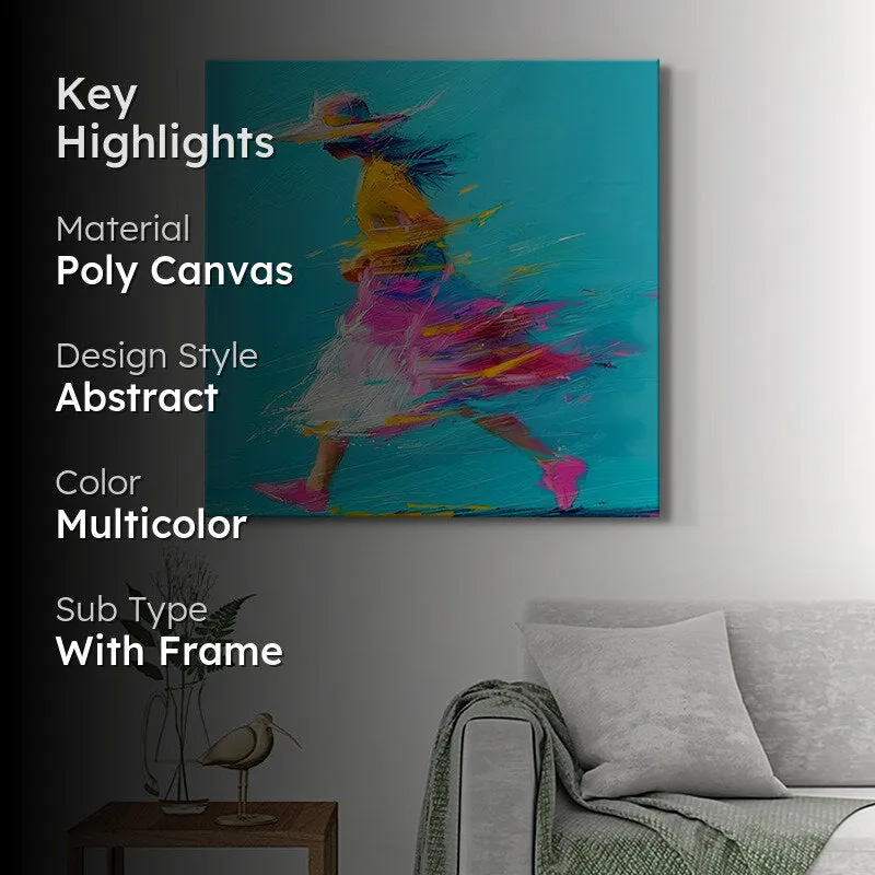 Woman In Motion Wall Painting media 2