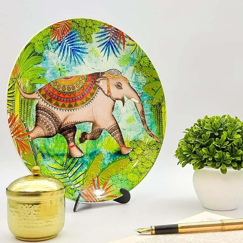 Lankan Elephant Inspired Decorative Plate media 1