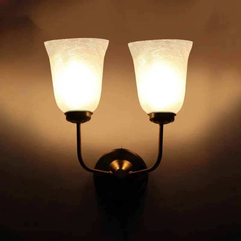 Crystal Bloom Twin Arm Glass Wall Lamp media 8