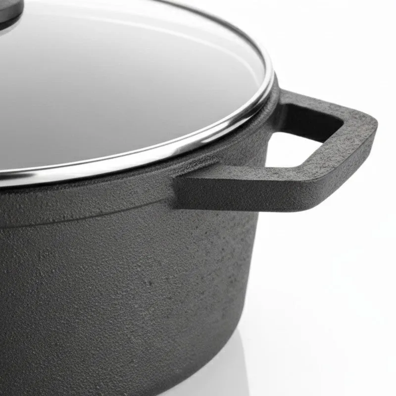 Durapot Cast Iron Cooking Pot With Glass Lid - 4700 ML media 5