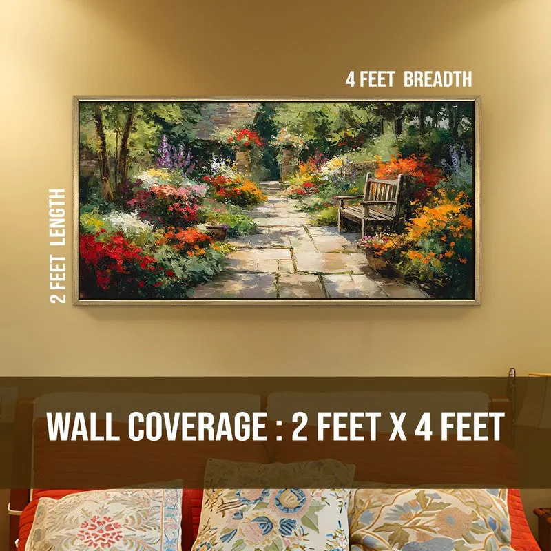 Calm Retreat Canvas Wall Painting With Frame media 8
