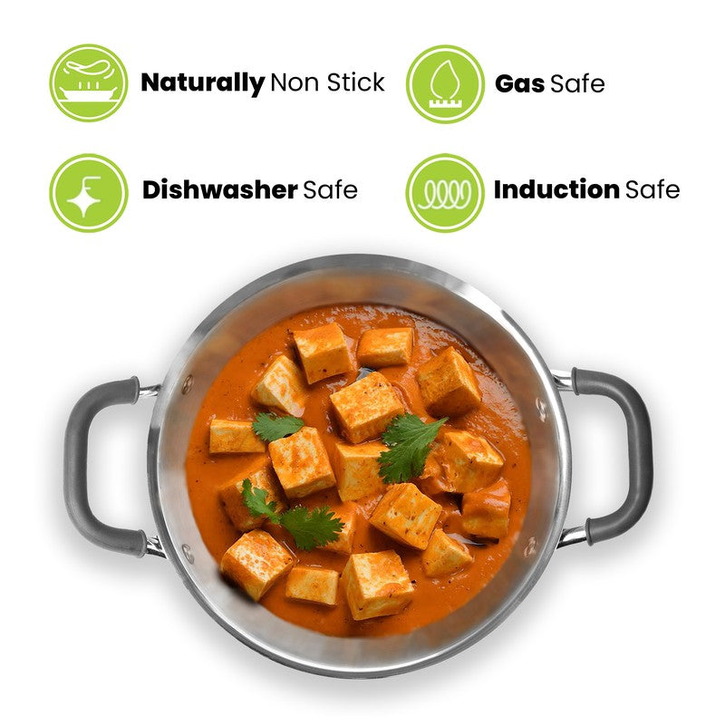 Saut Induction Base Kadhai - 2700 mL media 5
