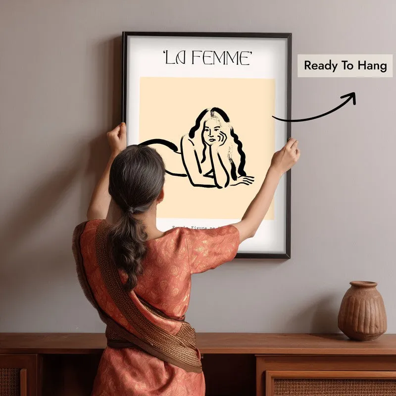 Quiet Allure Canvas Wall Painting With Black Frame media 6
