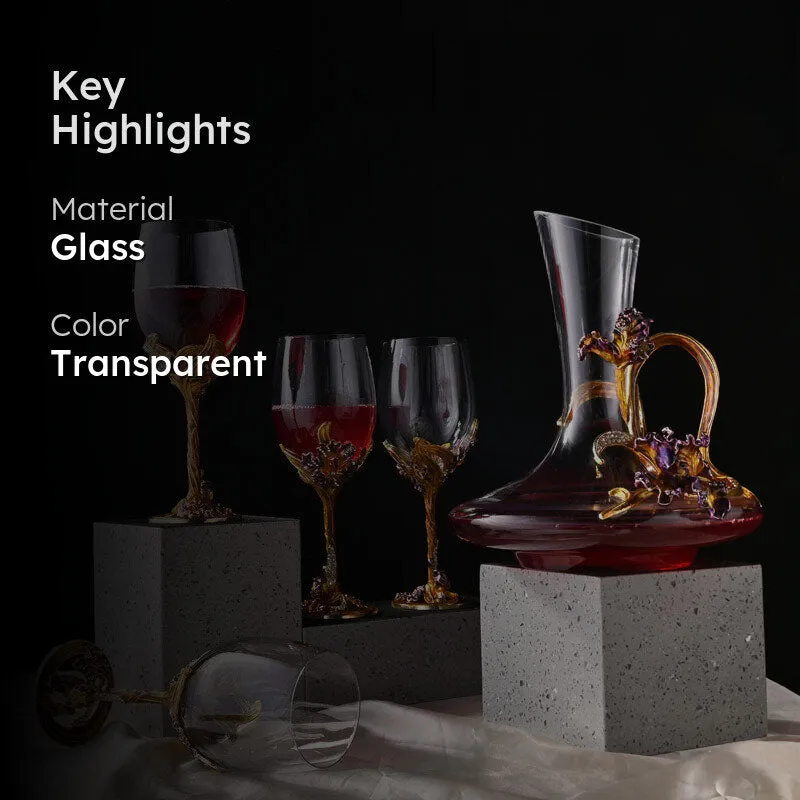 Arbia Decanter & Glass (900 ML/250 ML) - Seven Piece Set media 2