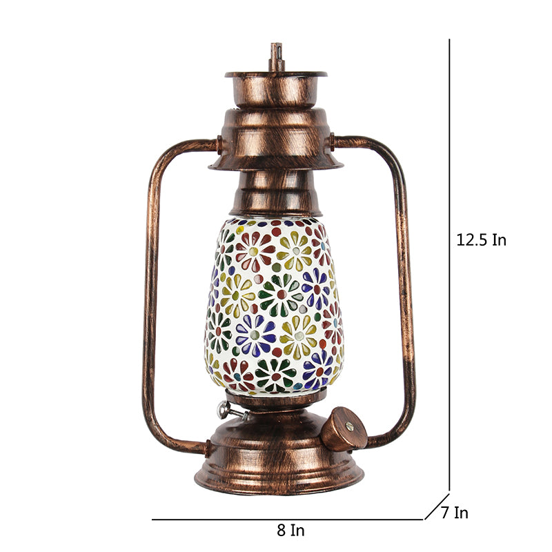 Madhura Mosaic Lantern Iron Wall Lamp - Copper media 5