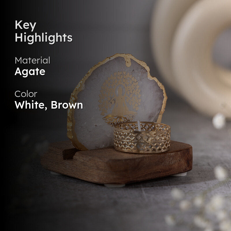 Life Tree Tea Light Holder - White media 2