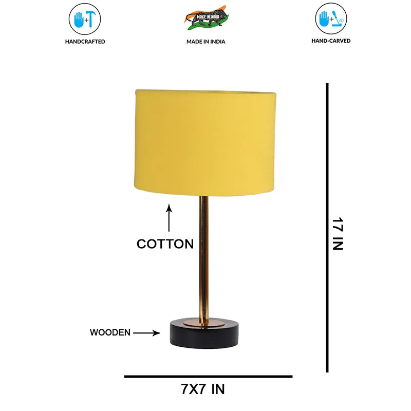 Cotin I Rodin Wooden Table Lamp - Yellow,Gold,Black media 7