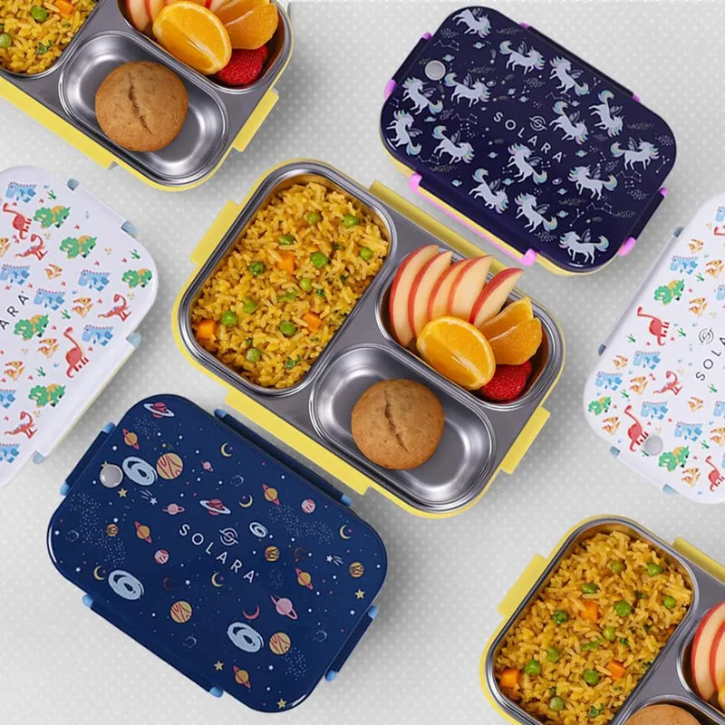 Solara Brewora Dino Lunch Box (Yellow,White) - 1000 ML media 12